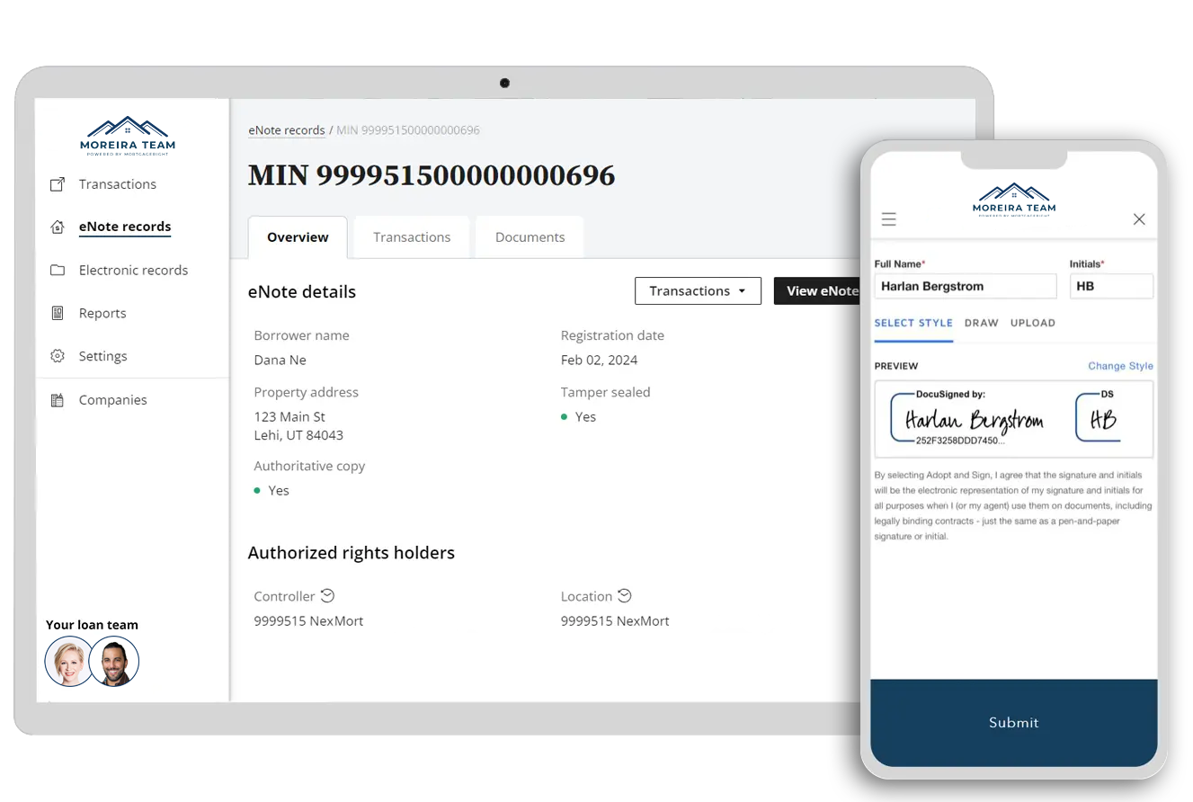 digital mortgage app documents
