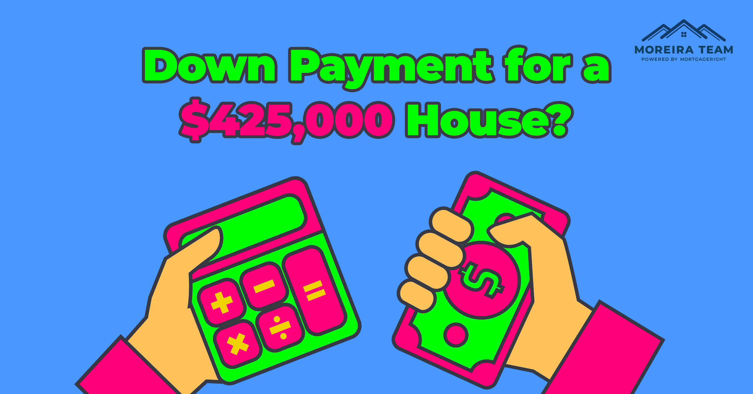 Down payment amount on a $425,000 house